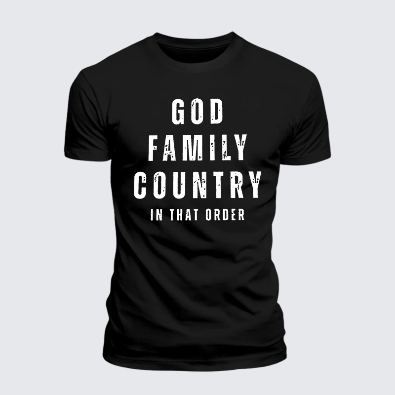 Man Of God Husband Dad Jesus God Christian Cotton T-Shirt