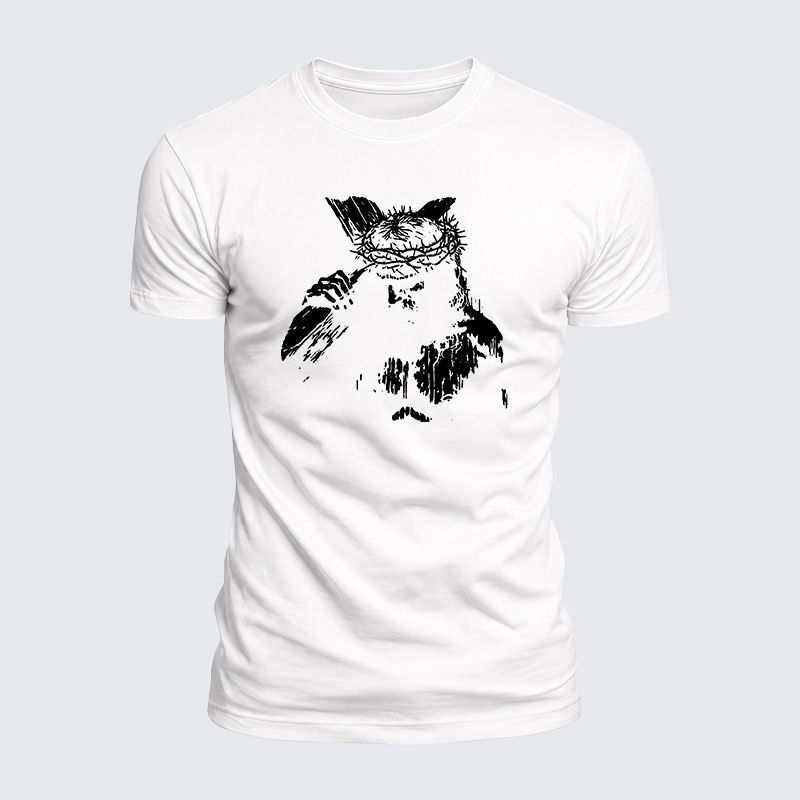 Jesus Holding Cross Jesus God Christian  – Luxe Mercerized Interlock Cotton Tee