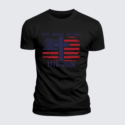 Faith Freedom Jesus God Christian  – Luxe Mercerized Interlock Cotton Tee