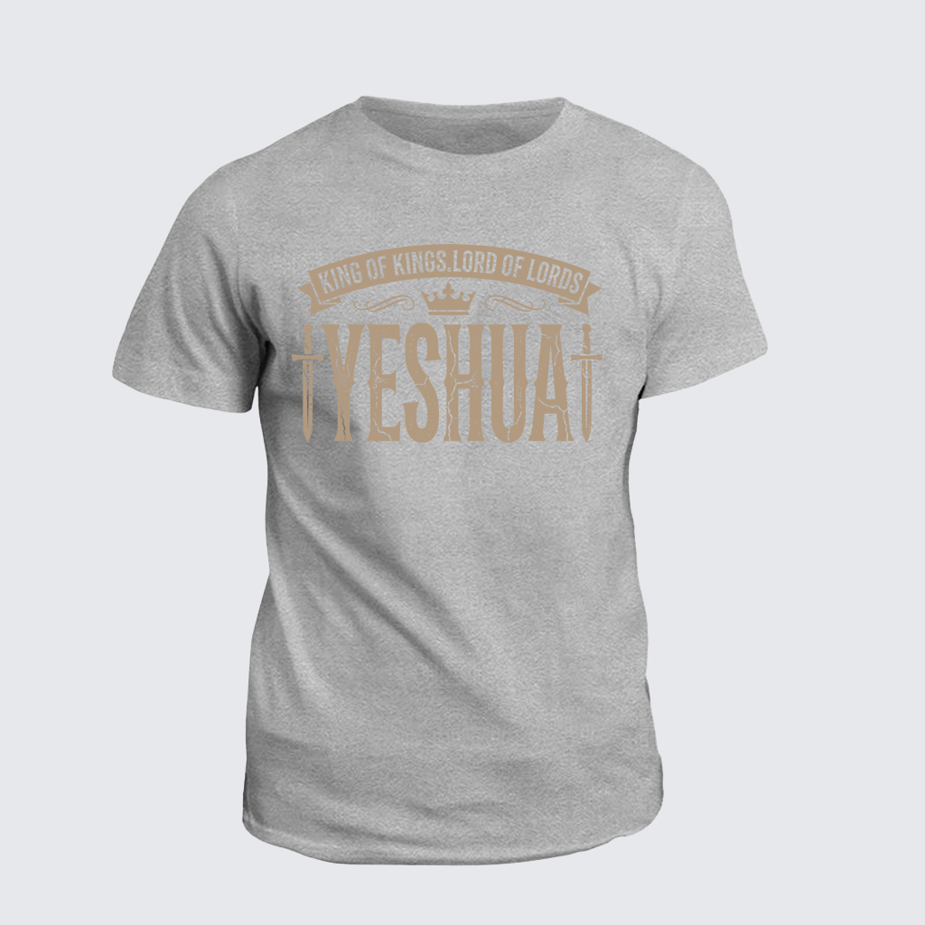 Yeshua King Of Kings Lord Of Lords Jesus God Christian Cotton T-Shirt