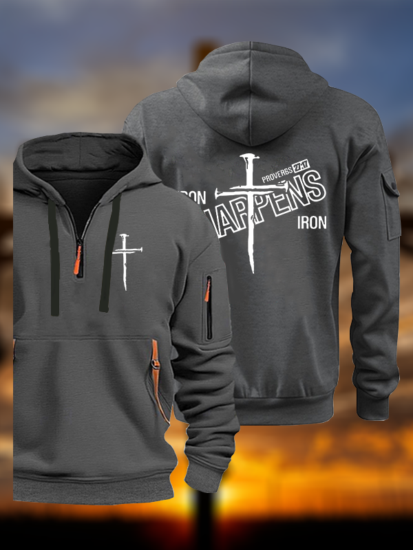 Iron Sharpens Jesus God Christian Zipper Hoodies