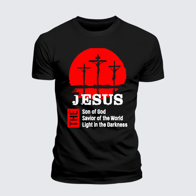 Man Of God Husband Dad Jesus God Christian Cotton T-Shirt