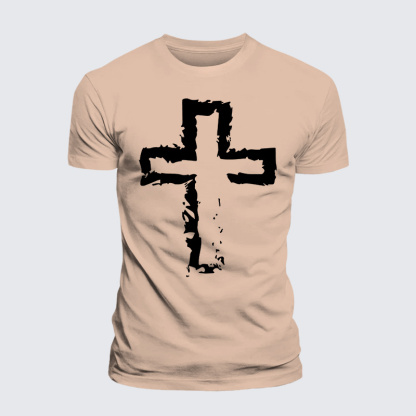 Cross Religious Jesus God Christian Premium Mercerized Cotton Tee