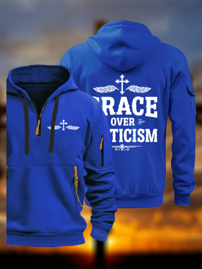 Grace Over Criticism Jesus God Christian Zipper Hoodies