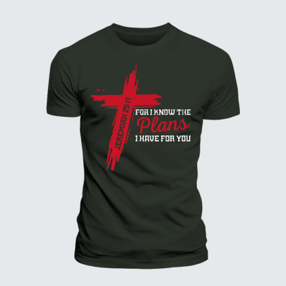 I Know The Plans I Have For You Jesus God Christian Premium Mercerized Cotton Tee