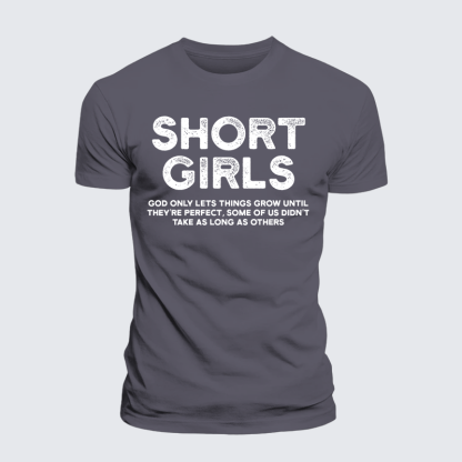 Short Girls Jesus God Christian Premium Mercerized Cotton Tee