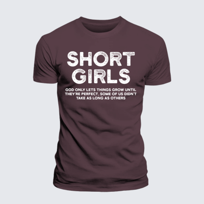 Short Girls Jesus God Christian Premium Mercerized Cotton Tee