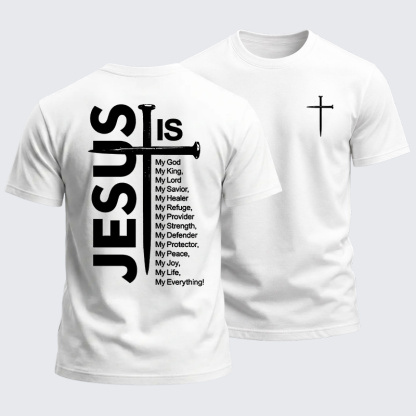 Heavyweight Cotton Tee - Jesus and The Cross