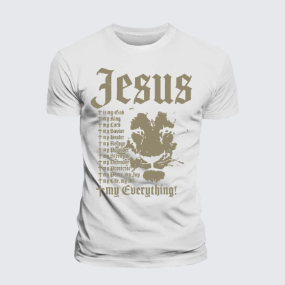Jesus Is My God King Lord Jesus God Christian Premium Mercerized Cotton Tee