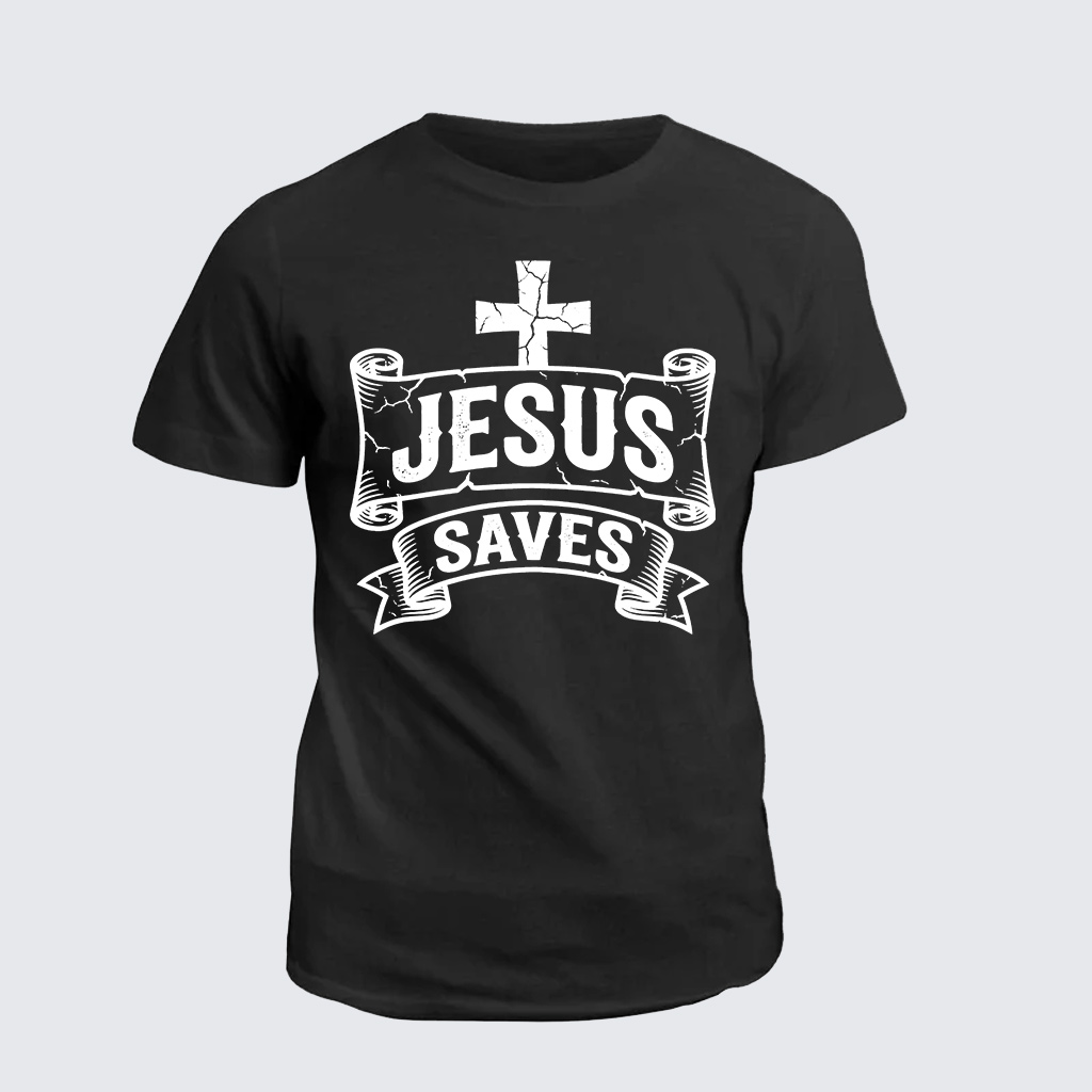 Man Of God Husband Dad Jesus God Christian Cotton T-Shirt