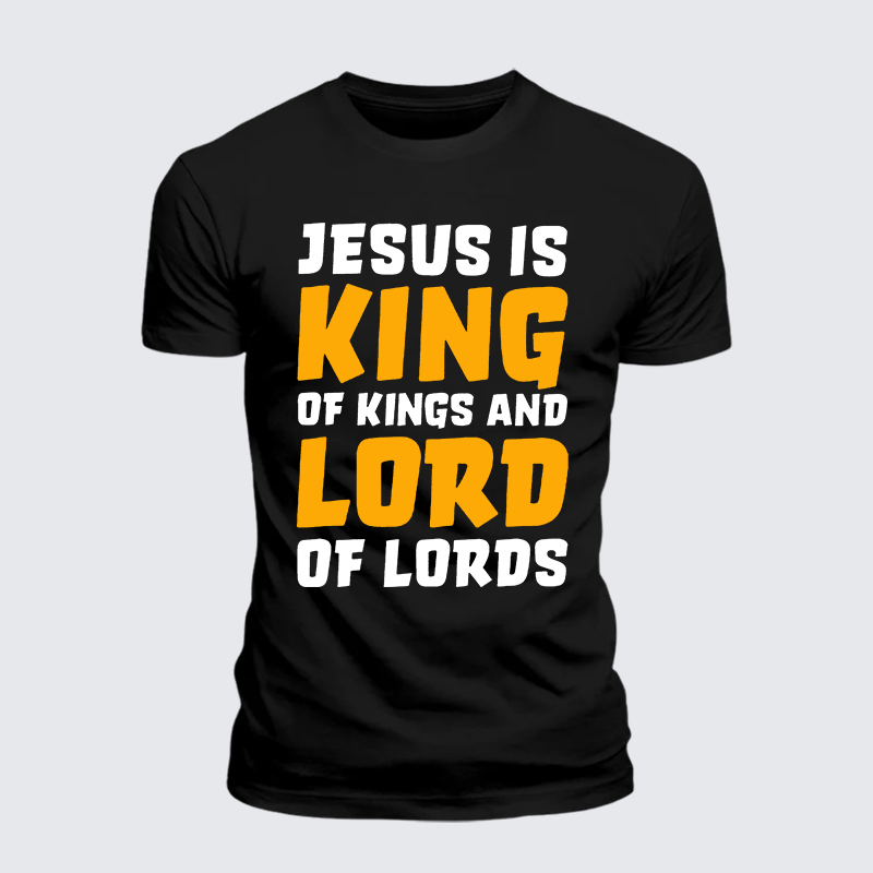 Jesus Is King Of Kings And Lord Of Lords Jesus God Christian Premium Mercerized Cotton Tee