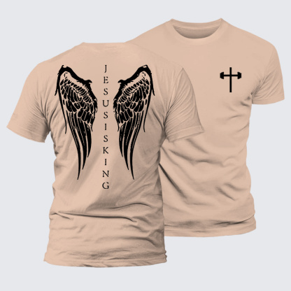 Jesus Is King Jesus God Christian Premium Mercerized Cotton Tee