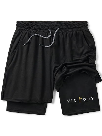 Victory Cross Christian Performance Shorts