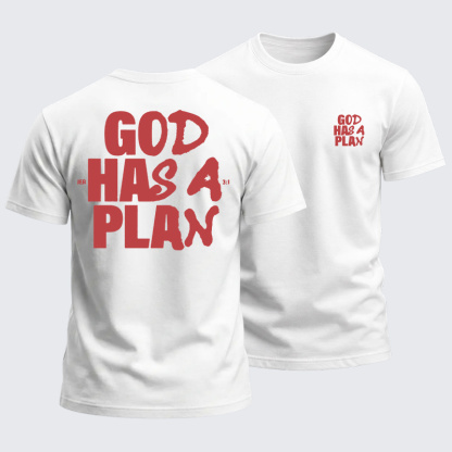 Heavyweight Cotton Tee - God Has A Plan