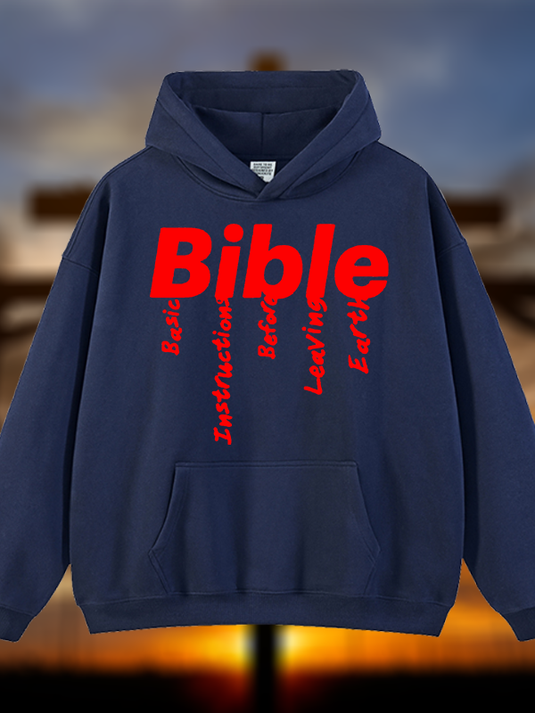 Bible Jesus God Christian Plush Fleece-Lined Hoodie