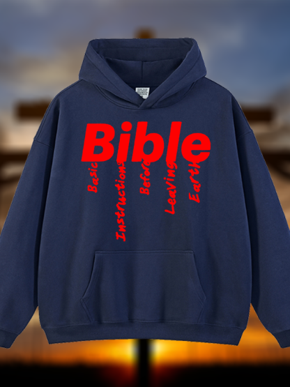 Bible Jesus God Christian Plush Fleece-Lined Hoodie
