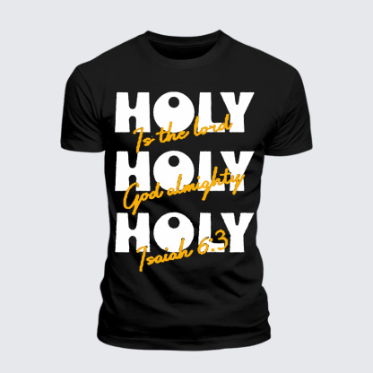 Holy Holy Holy Jesus God Christian Premium Mercerized Cotton Tee