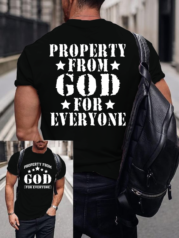 Prorerty From God For Everyone Jesus God Christian Cotton T-Shirt