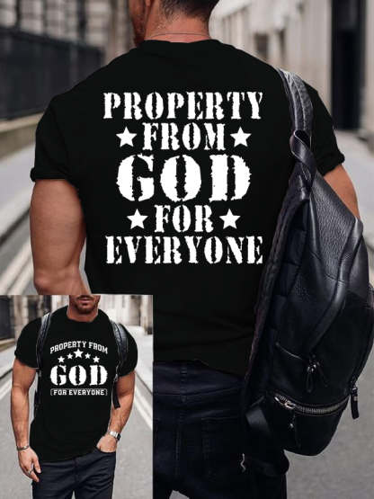 Prorerty From God For Everyone Jesus God Christian Cotton T-Shirt