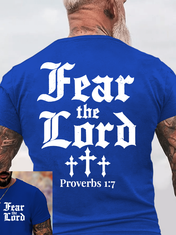 Fear The Lord Jesus God Christian Cotton T-Shirt