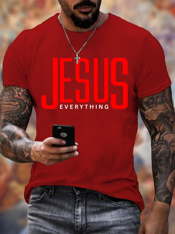 Jesus Everything Jesus God Christian Cotton T-Shirt