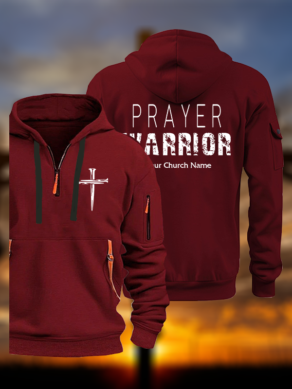 Personalized Prayer Warrior Jesus God Christian Zipper Hoodies