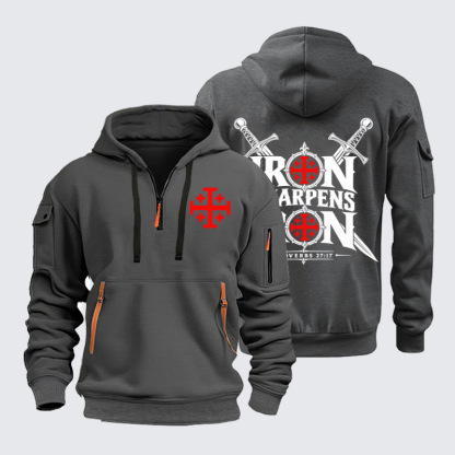 Zipper Hoodies Ave Christus Rex –Iron Sharpens Iron Proverbs 27:17
