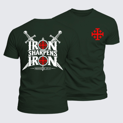 Luxe Mercerized Cotton Tee -Iron Sharpens Iron Proverbs 27:17