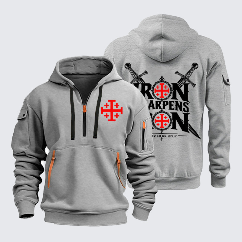 Zipper Hoodies Ave Christus Rex –Iron Sharpens Iron Proverbs 27:17