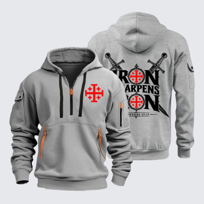 Zipper Hoodies Ave Christus Rex –Iron Sharpens Iron Proverbs 27:17