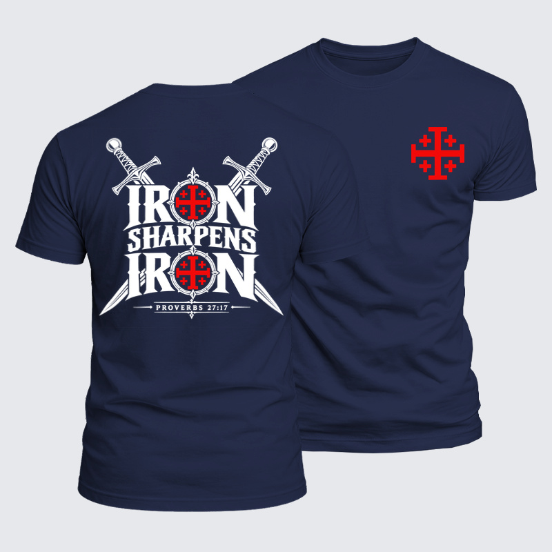 Luxe Mercerized Cotton Tee -Iron Sharpens Iron Proverbs 27:17