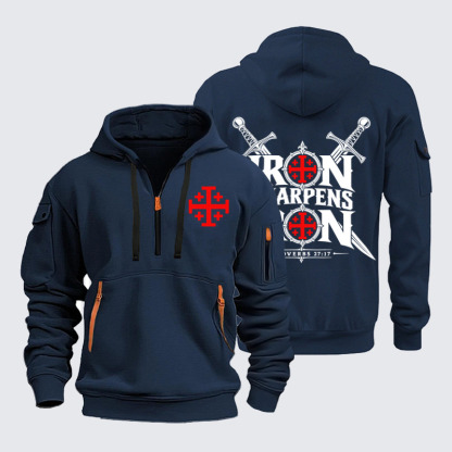 Zipper Hoodies Ave Christus Rex –Iron Sharpens Iron Proverbs 27:17