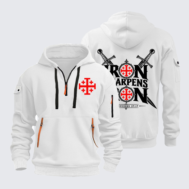 Zipper Hoodies Ave Christus Rex –Iron Sharpens Iron Proverbs 27:17
