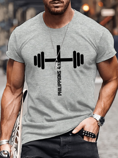 Christian Fitness Philippians 4:13 Casual T-Shirt