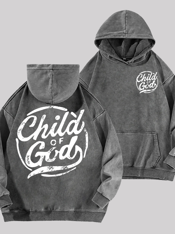 Child Of God Jesus God Christian Washed Hoodie