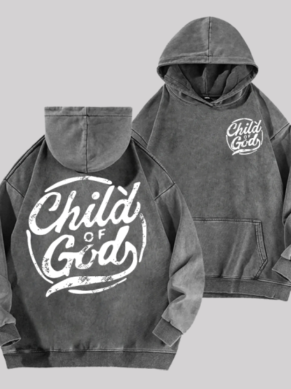 Child Of God Jesus God Christian Washed Hoodie