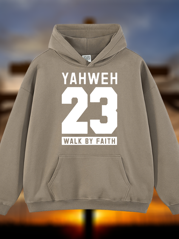 Walk By Faith Jesus God Christian Plush Fleece-Lined Hoodie