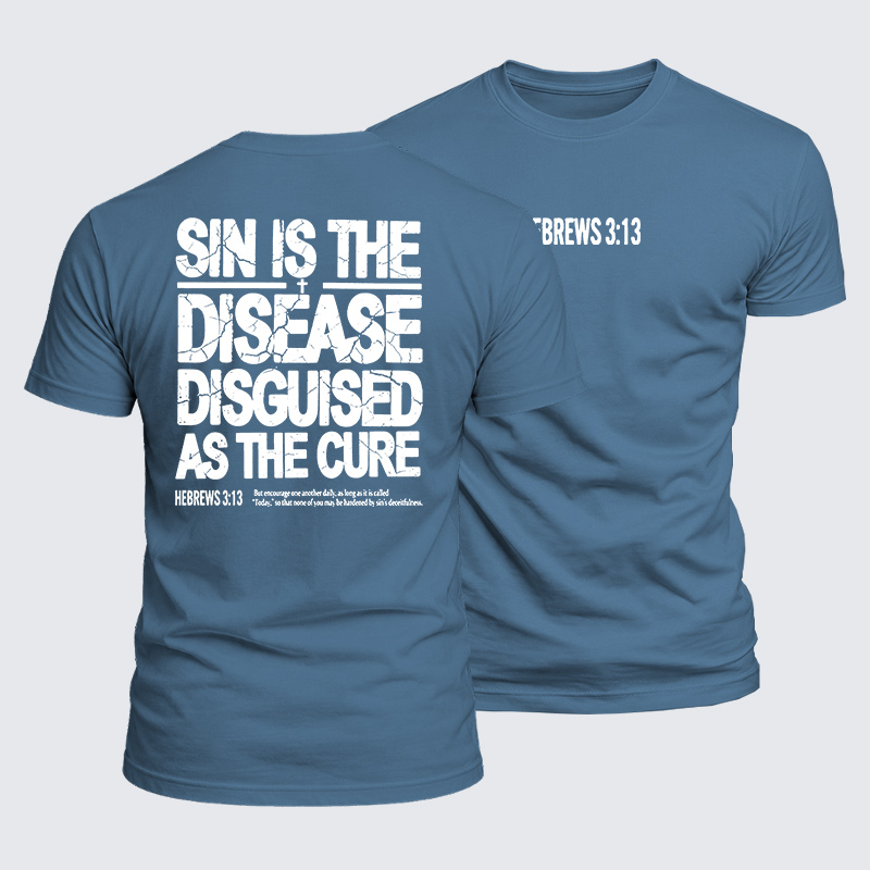 Sin Is The Disease Jesus God Christian  – Luxe Mercerized Interlock Cotton Tee