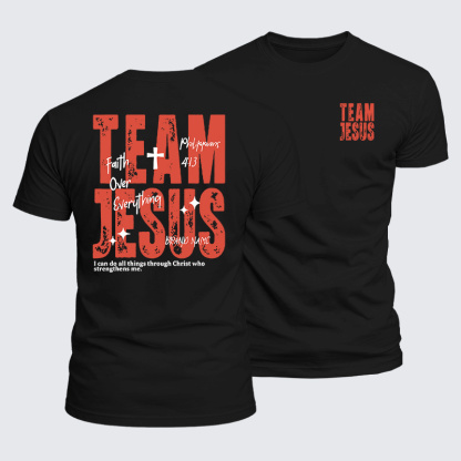 Team Jesus Jesus God Christian  – Luxe Mercerized Interlock Cotton Tee