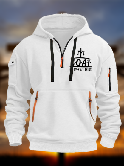 G.O.A.T God Over All Things Jesus God Christian Zipper Hoodies
