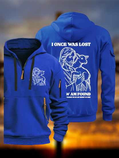 I Once Was Lost But Now Am Found Jesus God Christian Zipper Hoodies