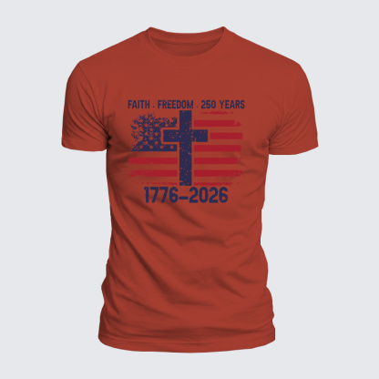 Faith Freedom Jesus God Christian  – Luxe Mercerized Interlock Cotton Tee