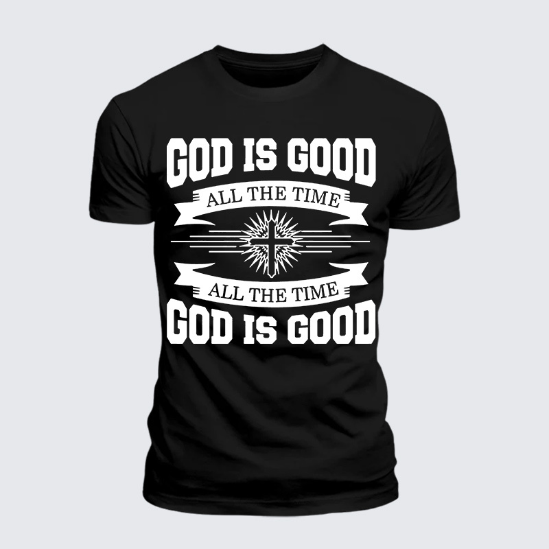 Man Of God Husband Dad Jesus God Christian Cotton T-Shirt