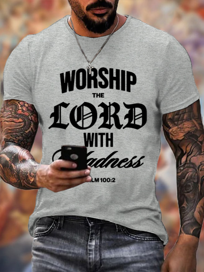 Worship The Lord Jesus God Christian Cotton T-Shirt