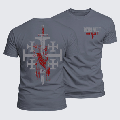 Luxe Mercerized Cotton Tee - Deus Vult: God Wills It