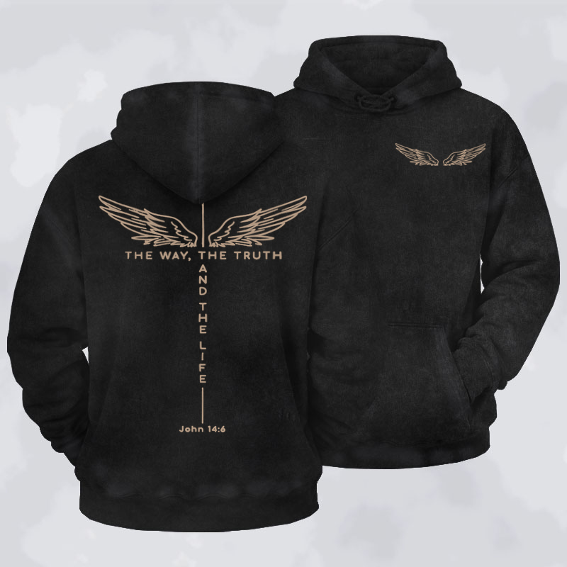 Washed Hoodie - The Way The Truth The Life