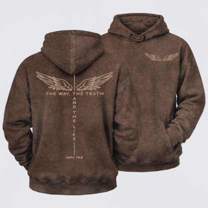 Washed Hoodie - The Way The Truth The Life