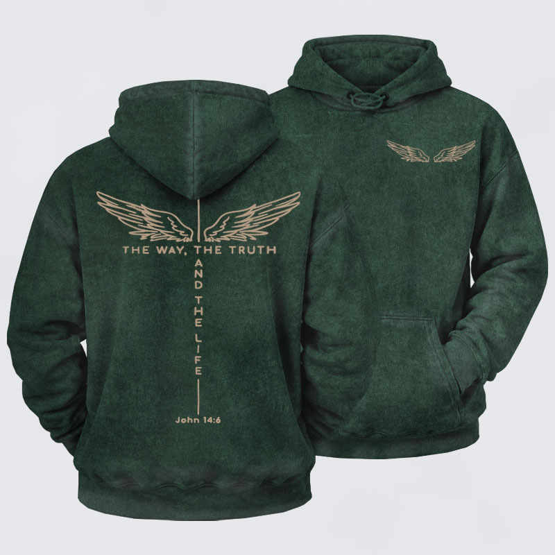 Washed Hoodie - The Way The Truth The Life