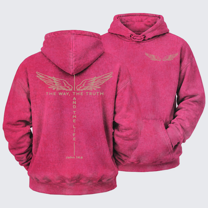 Washed Hoodie - The Way The Truth The Life