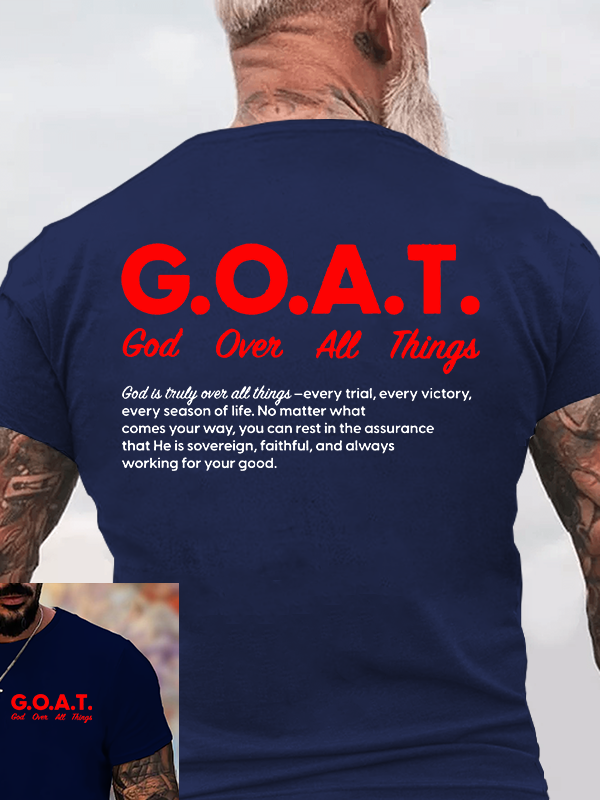 God Over All Things Jesus God Christian Cotton T-Shirt
